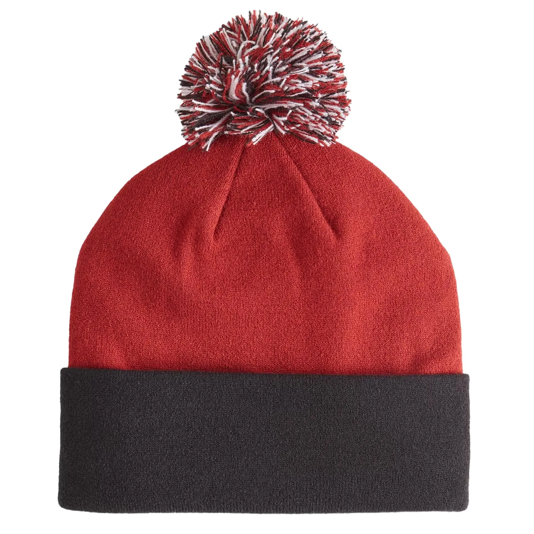 WRMLBL Removable Pom Beanie Intense Red/Puma Black - AW24